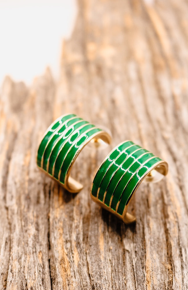 Green Coated Metal Hoops