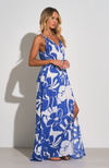 Hibiscus Print Maxi Dress