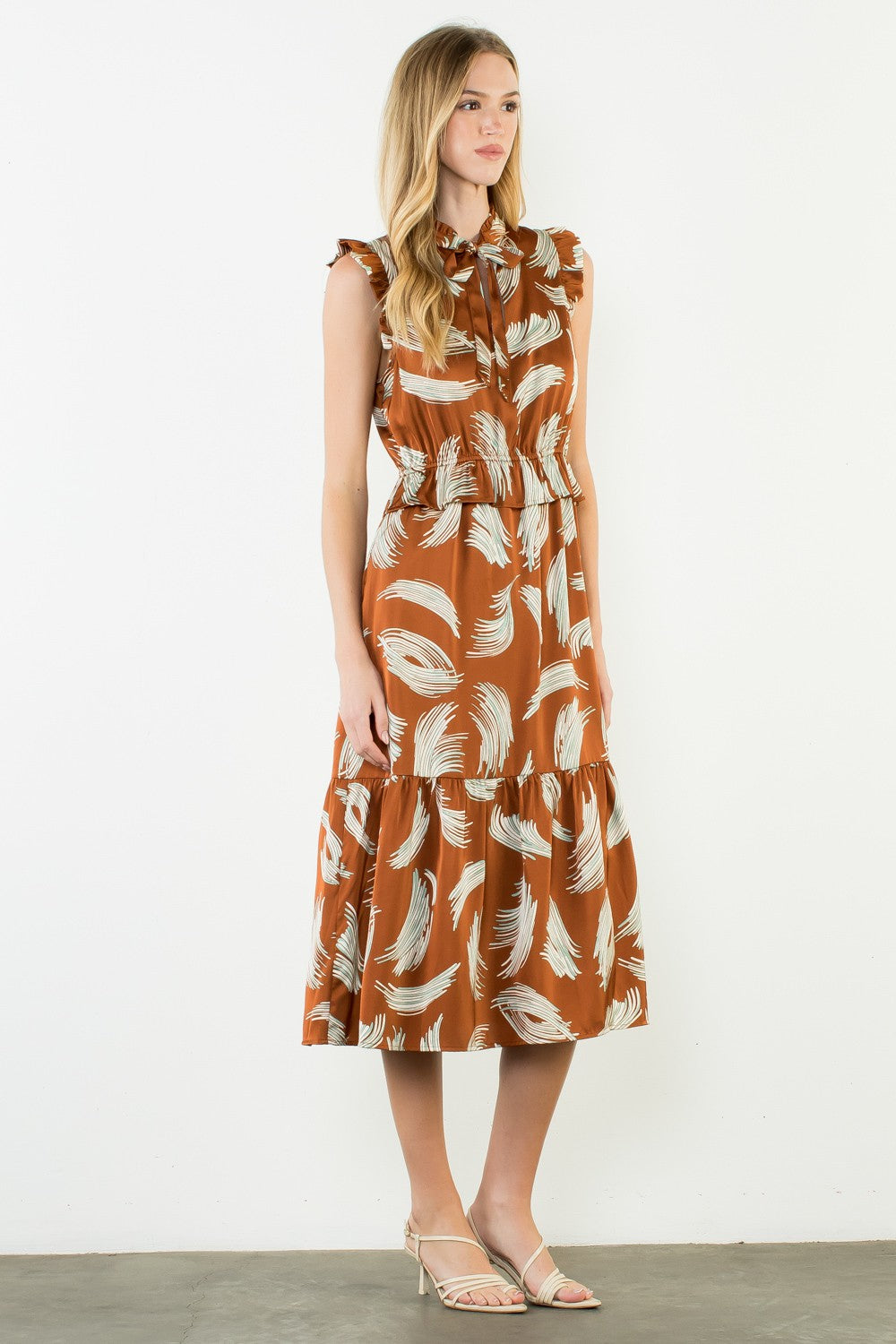 Ellia Print Midi Dress