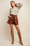 Daniela Faux Leather Shorts