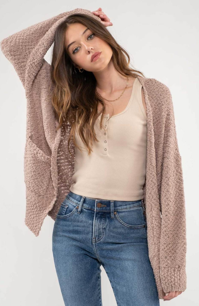 Cozy Open Front Cardigan