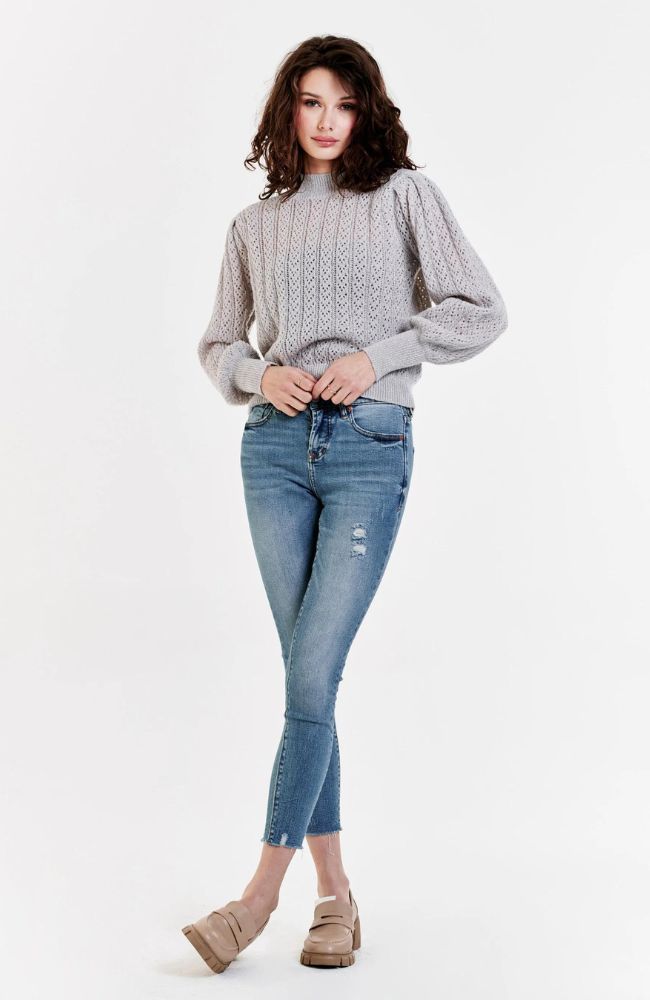 Jasmine Sweater in Grey Cloud