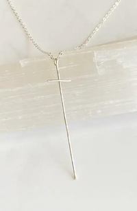 Modern cross necklace