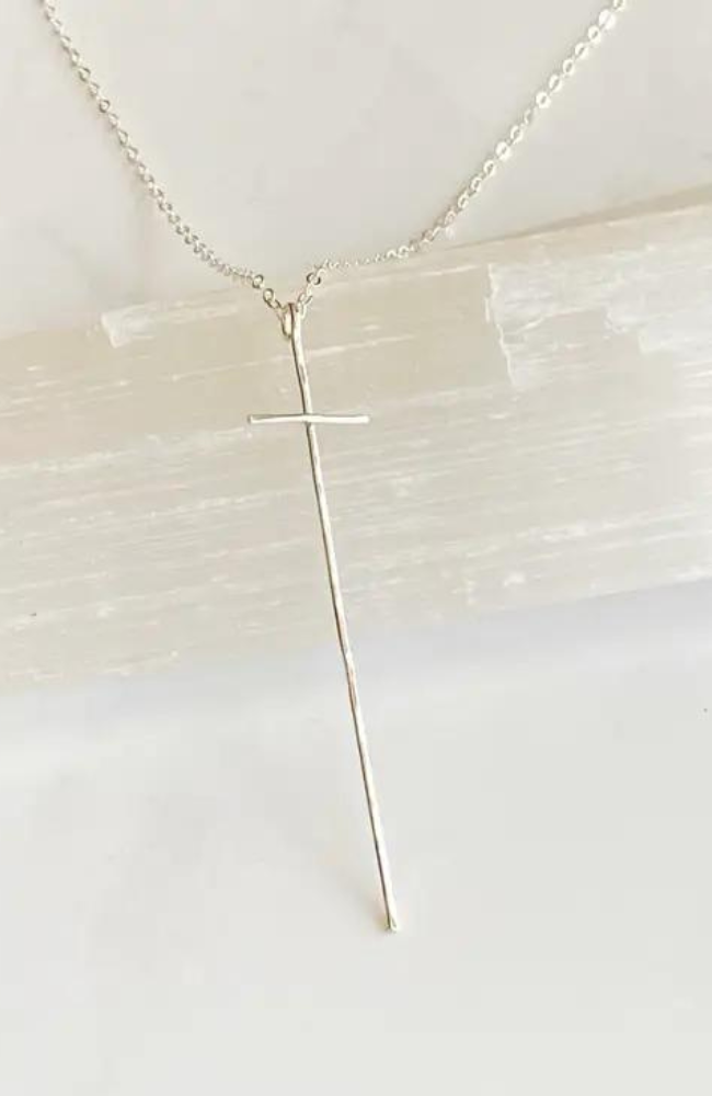 Modern cross necklace