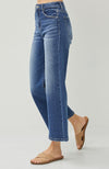 High Rise Crop Wide Jeans