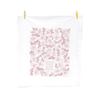 Lo, How a Rose Ere Blooming Christmas Tea Towel