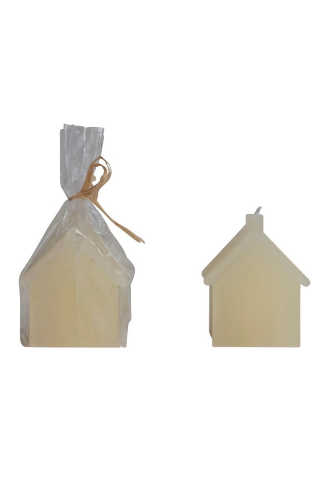 Unscented Cream House Candle