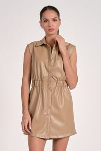 Colette Faux Leather Dress