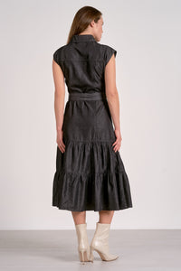 Greta Dark Wash Midi Dress