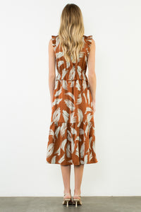 Ellia Print Midi Dress