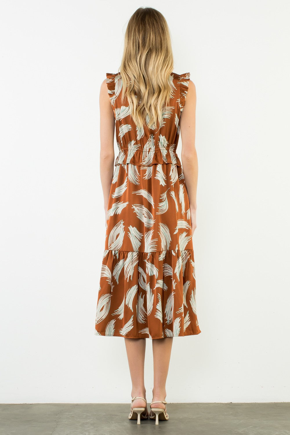 Ellia Print Midi Dress