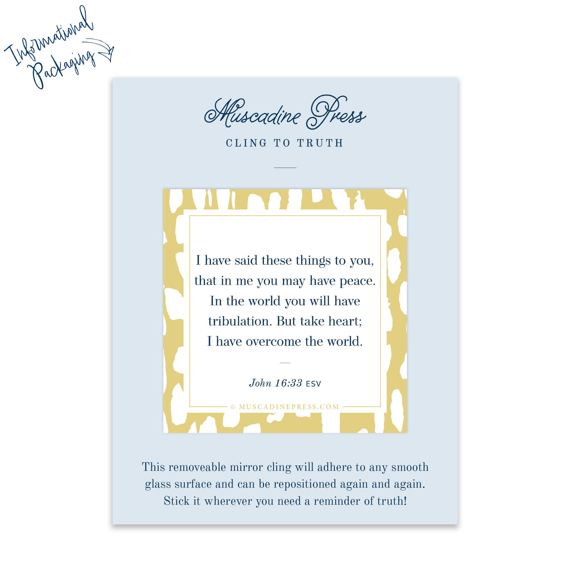 Take Heart - Scripture Cling