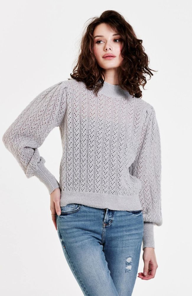 Jasmine Sweater in Grey Cloud