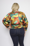 Ellie Satin Geo Print Blouse
