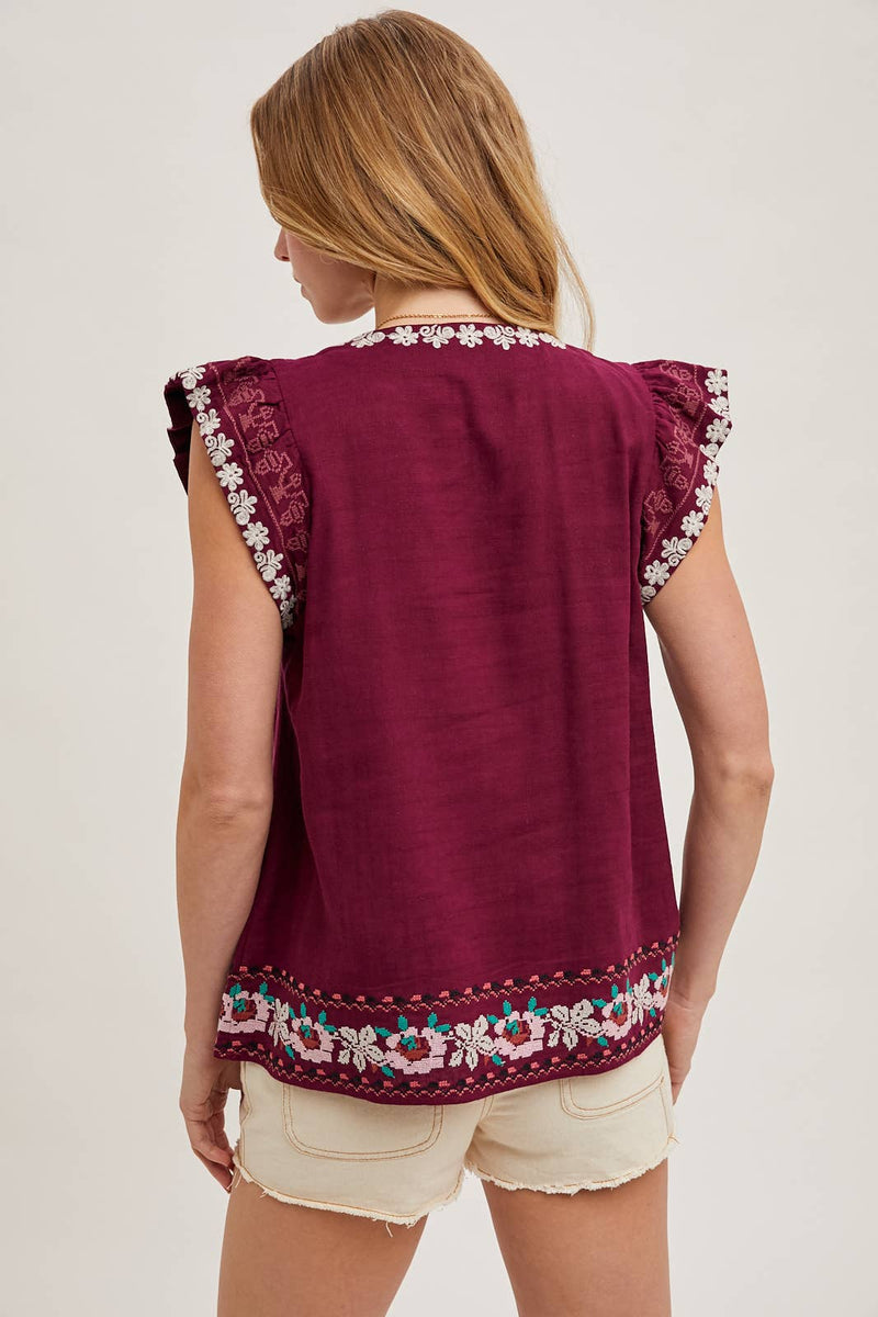 Juniper Embroidered Top