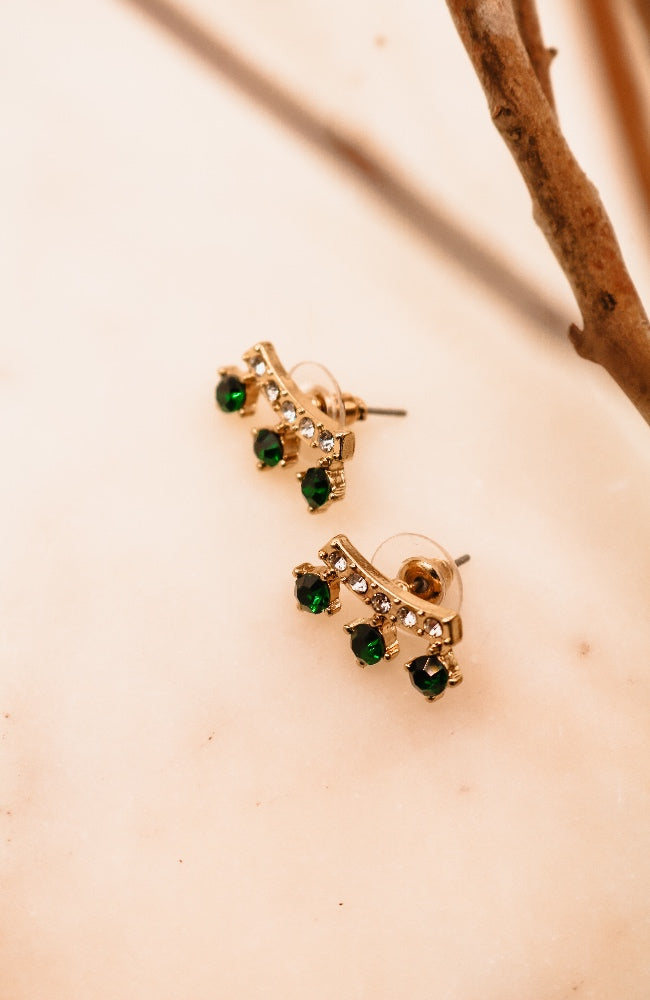 Crystal & Bar Earrings