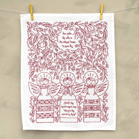 Hark! The Herald Angels Sing Advent Christmas Tea Towel