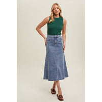 Flare Midi Skirt