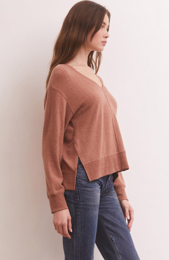 Wilder Cloud V-Neck Long Sleeve Top