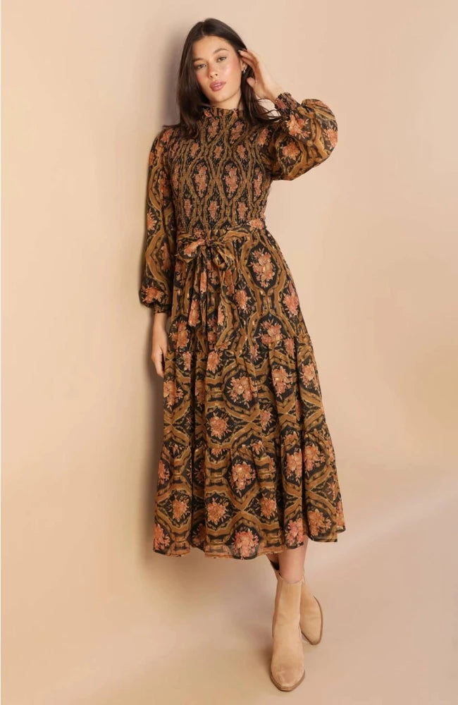 Braelyn Woven Midi Dress