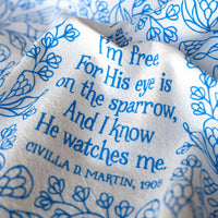 His Eye is on the Sparrow Gospel Song Tea Towel