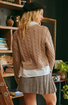 Layered Cable Knit Sweater