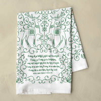 O Come All Ye Faithful Christmas Tea Towel
