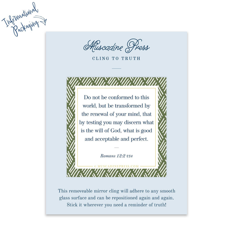Be Transformed - Scripture Cling