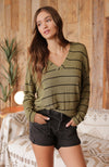Faye Drop Neck Long Sleeve Top