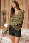 Faye Drop Neck Long Sleeve Top