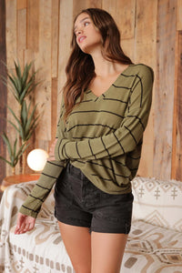 Faye Drop Neck Long Sleeve Top
