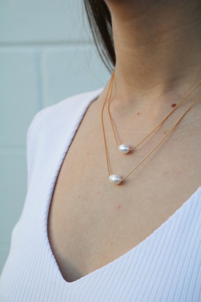 Pearl Pendant Dual Necklace