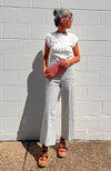 Claire Cuff Sleeve Ribbed Top