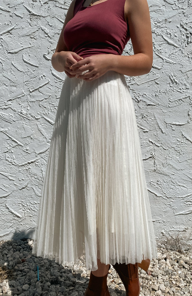 Sharlene Pleated Tulle Skirt