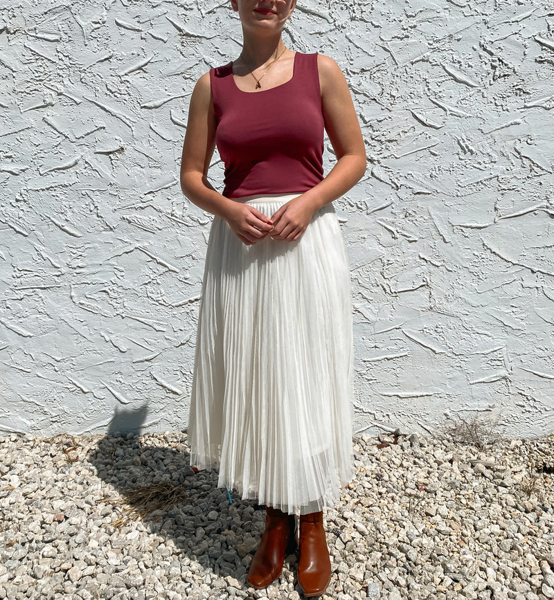 Sharlene Pleated Tulle Skirt