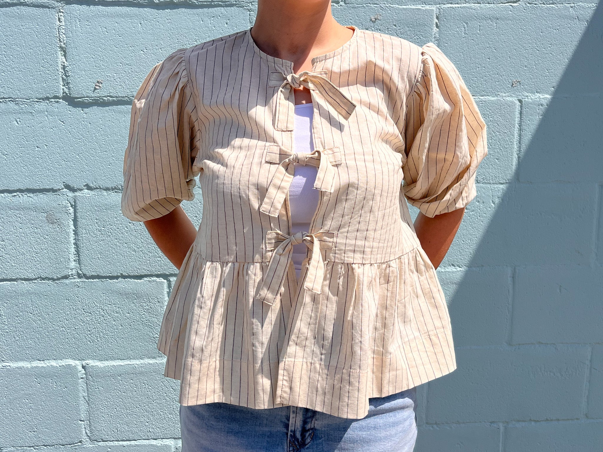 Janet Bow Tie Blouse