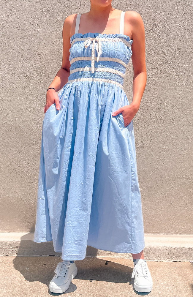 Audrey Bow Midi Dress
