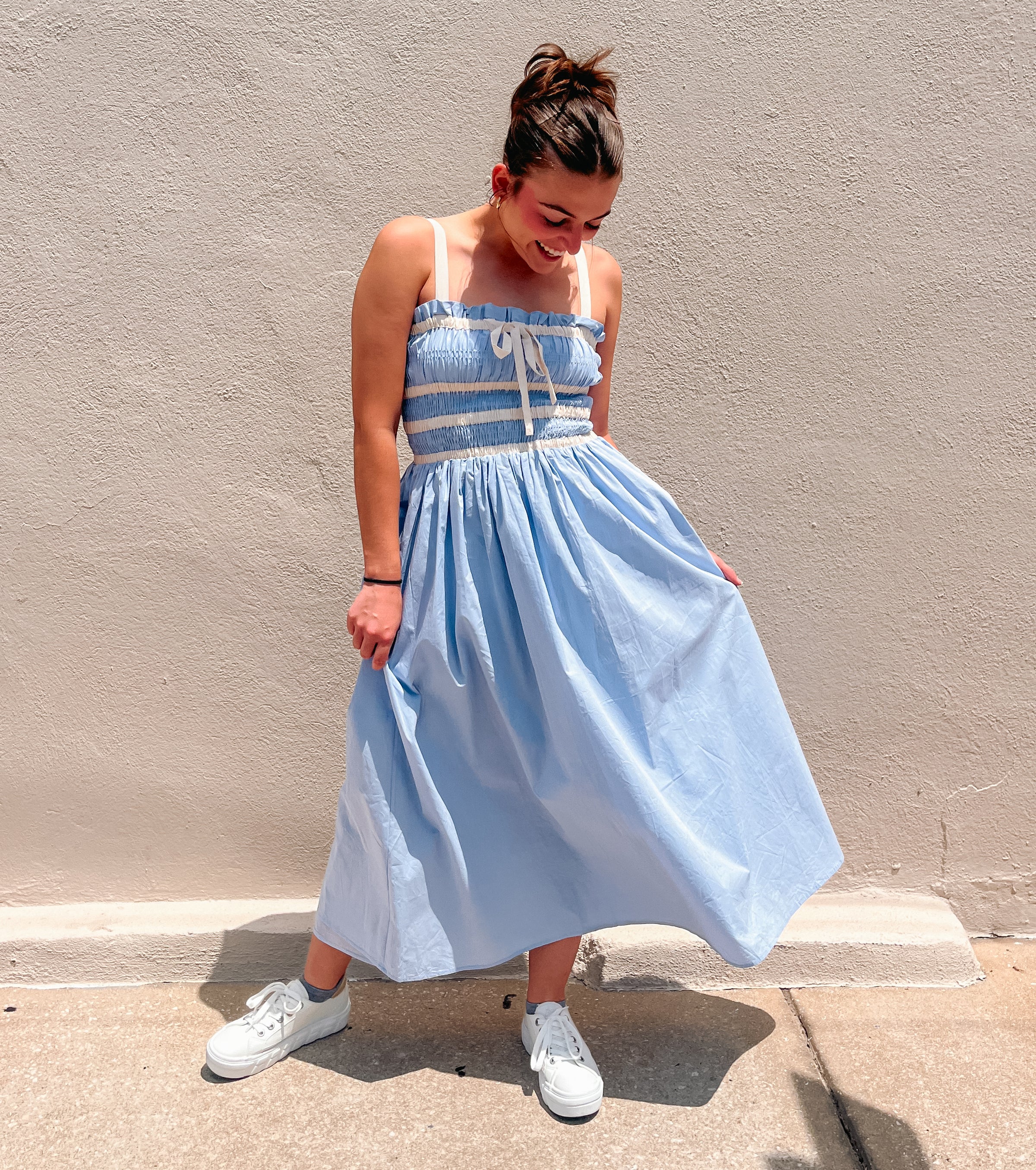 Audrey Bow Midi Dress
