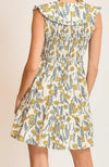 Amelia Honey Print Collared Dress