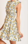 Amelia Honey Print Collared Dress