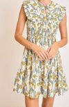 Amelia Honey Print Collared Dress