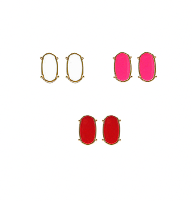 Epoxy Hexagon Studs
