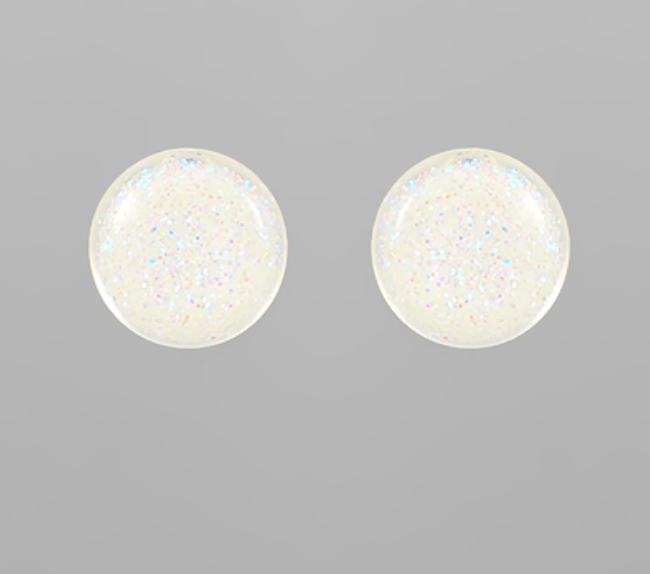 Glitter Round Earrings