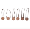 Set of 6 Metal Bottle Tag w/ Leather Tie