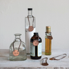 Set of 6 Metal Bottle Tag w/ Leather Tie