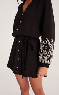 Malia Embroidered Mini Dress