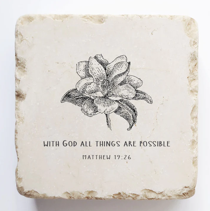 Small Block Scripture Stone