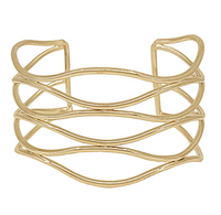 Wave Pattern Cuff Bracelet