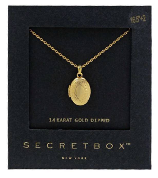 Textured Oval Locket Necklace