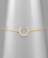 Gold CZ Horseshoe Bracelet